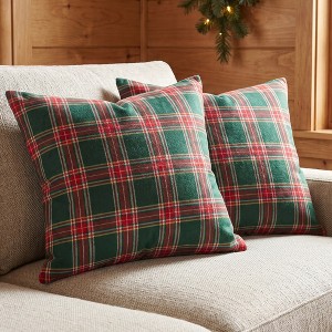 REGALWOVEN Christmas Tartan Throw Pillow Covers for Sofa Couch Bedroom ...
