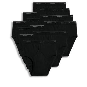 Jockey Men's Underwear Classic Low Rise Brief - 6 Pack, Black, 32