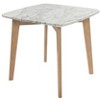 The Bianco Collection Gavia 19.5" Square Italian Carrara White Marble Side Table - image 2 of 4