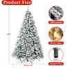 SUGIFT 6ft Pre-Lit Artificial Christmas Tree with 1000 Snow Flocked Branches Tips and 250 LED Lights - 3 of 4