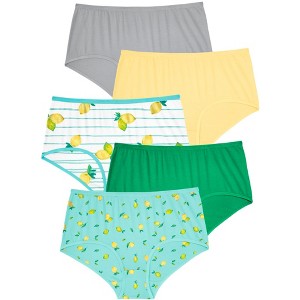 Comfort Choice Plus Size  Full Coverage Stretch Cotton Brief 5-Pack - 1 of 4