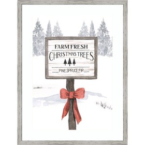 Amanti Art Evergreen Farm Collection B by Grace Popp Wood Framed Wall Art Print 19 in. x 25 in. - 1 of 4