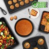 NutriChef 8-Piece Carbon Steel Bakeware Set - Non-Stick Coating, Bake Tray Sheet Set (Brown) - 2 of 4