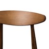 Set of 2 Flora Mid-Century Modern Walnut Finished Wood Upholstered Barstools Black - Baxton Studio: Faux Leather, Curved Back, Fixed Height - 4 of 4