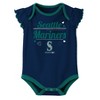 MLB Seattle Mariners Baby Girls' 3pk Bodysuit - 0-3M