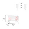 HTUTWOO Rectangular Coffee Table Cocktail Table, 1 Door, 2 Shelves Black Wengue & Natural Oak With Open Storage Shelf For Living Room - 3 of 4
