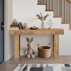 63" Rustic Console Table - Farmhouse Entryway Table w/ Open Shelf for Living Room & Hallway - 4 of 4