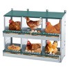 Compartment Roll Away Chicken Nesting Box,Galvanized Steel Egg Laying Box for Hens,Wall Mount–LAOTIES - 4 of 4
