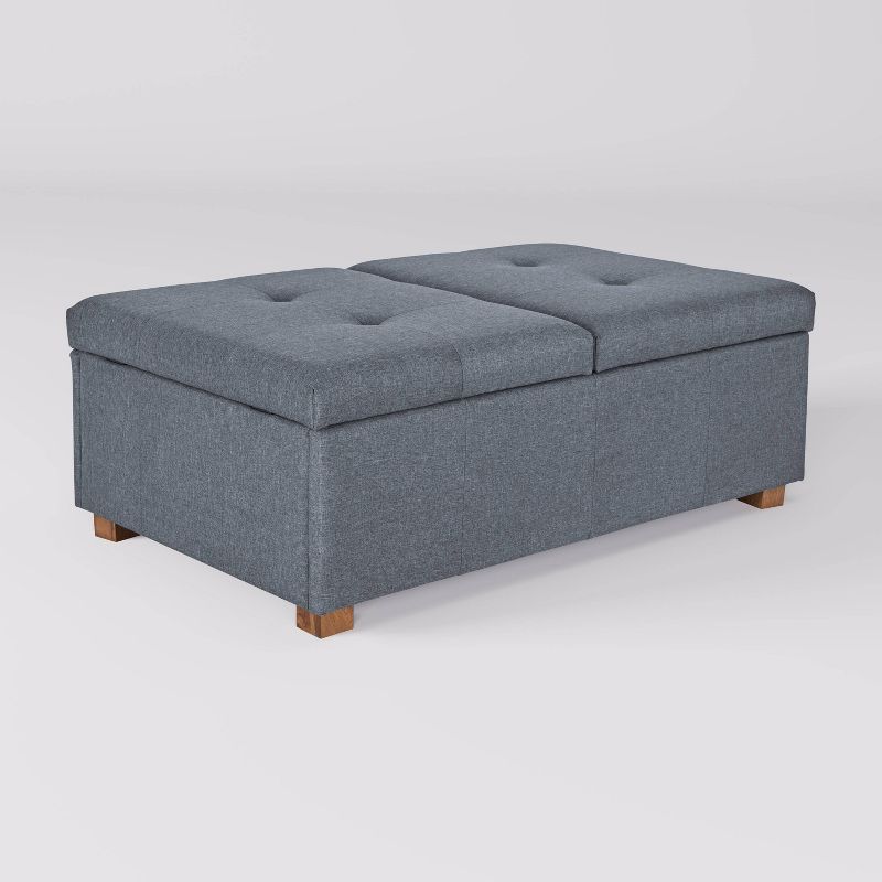 Yves Double Opening Oversized Storage Ottoman - CorLiving, 4 of 8