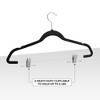 OSTO 20 Pack Premium Velvet Hangers with Clips, Non-Slip Pants Hangers with Notches; Thin Space-Saving with 360 Degree Swivel Hook - 3 of 4