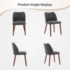 COZONY Linen Dining Chairs Set of 2, Upholstered Fabric Side Chairs with Wing Backrest, Thick Cushions & Wood Legs for Dining Room, Living Room - 3 of 4