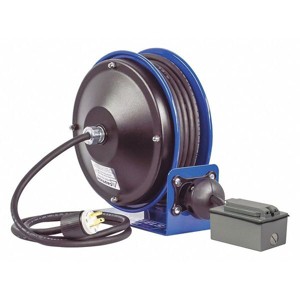 Coxreels  Cord Reel,30ft,12 AWG,GFCI,120VAC PC10-3012-F - 1 of 4