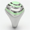 Slickblue Emerald Epoxy Stainless Steel Heart Ring, Polished Finish, Women’s Ring, Green, Sizes 5-10 - 4 of 4