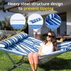 Mastgoal 2-Person Cotton Rope Double Hammock with Stand, Removable Polyester Pad, 500LBS Capacity - 4 of 4