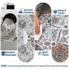 Washable Vintage Printed Rug Non Slip Low Pile Rug Soft Retro Throw Floor Cover Foldable Indoor Carpet for Living Room Bedroom Playroom Nursery - 4 of 4