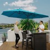 Outsunny 15ft Patio Umbrella Double-Sided Outdoor Market Extra Large Umbrella with Crank Handle for Deck, Lawn, Backyard and Pool - 3 of 4