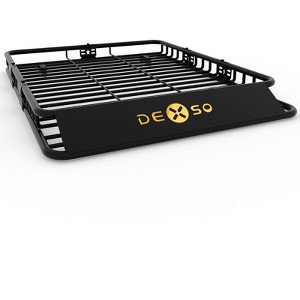 Extra-Long Roof Rack Basket with Extension Luggage Rack. Heavy-Duty 200LB Capacity Universal Cargo Carrier for SUVs & Trucks - 1 of 4