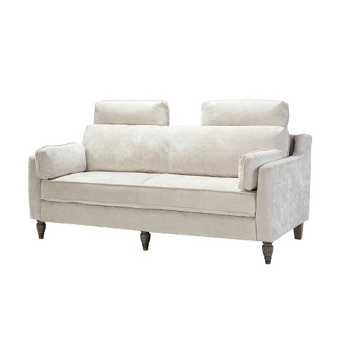 3 Seat Streamlined Upholstered Sofa Couch With Removable Back And Seat  Cushions And 2 Pillows-modernluxe : Target