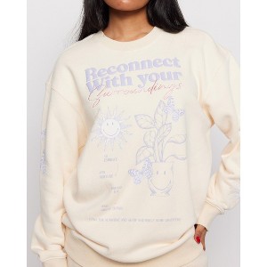 Samii Ryan | Reconnect Crewneck , Ivory , X-Small , 1 - 1 of 1