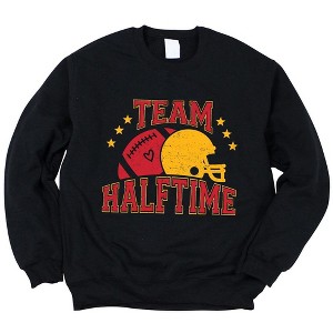 Simply Sage Market Women's Graphic Sweatshirt Team Halftime Distressed - Red - 1 of 4