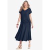 Woman Within Plus Size Side Tie Knit Tee - 4 of 4