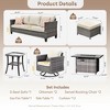 XIZZI Modular Outdoor Swivel Sectional Sofa Set, UV-Resistant Modular Lounge Set w/ Swivel Chairs, Side Table & Optional 3-Seat Sofa, Ottoman, Firepit - 2 of 4