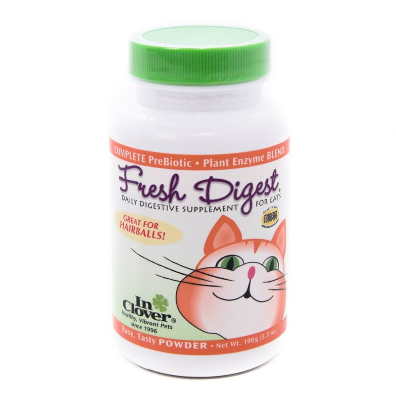 InClover Fresh Digest Daily Digestive Aid Powder for Cats - Natural -  3.5oz, 1 of 7
