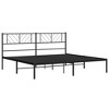 vidaXL Metal Bed Frame with Headboard Black 72 in.x83.9 in. California King - 4 of 4
