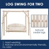 FDW 67 Inch Log Swing Stand Porch Swing Set Wood Bench Swing Stand A-Frame Patio Furniture Swing Chair Rustic Curved Garden Swing Yard Play(Nature) - 2 of 4