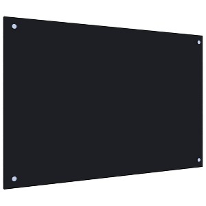 vidaXL Kitchen Backsplash Black 35.4 in.x23.6 in. Tempered Glass - 1 of 4