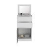 PAGED 2-Drawer Dresser, Modern Simple Storage Cabinet with Flip Top Mirror and Jewelry Box for Living Room, Hallway - 4 of 4