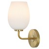 Idina 8.25" Wall Sconce - SCN4072 - Brass/White - Safavieh - 3 of 4