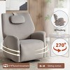 Electric Recliner Chair,Swivel Recliner Armchair,Single Sofa Chair Nursery Glider Recliner With Charge Ports,Lumbar And Neck Support Pillow-Cuddlewood - 2 of 4