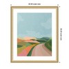 Kate and Laurel Framed Art Beautiful Landscape with Road by July Art Prints, 22x26, Florence Gold - 2 of 4
