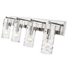 Fontaine 4-Bulb Glass Vanity Light - Dimmable, Damp Rated, 34" Wide, Brushed Nickel Finish - 3 of 4