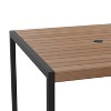 Emma and Oliver 35" Square All-Weather Faux Teak Patio Dining Table with Steel Frame - Seats 4 - 4 of 4