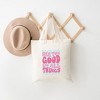 City Creek Prints See The Good Checkered Canvas Tote Bag - 15x16 - Natural - 2 of 2