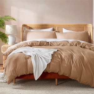 Nestl Soft Double Brushed Microfiber Duvet Cover Set with Button Closure - 1 of 4