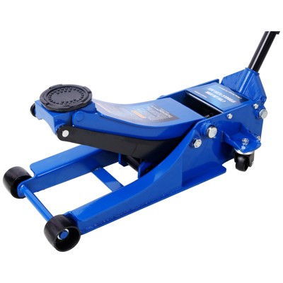 VisioGear Low Profile Hydraulic Trolley Service Floor Jack, 4 Ton Capacity, Lifting Range 2.5"-20", Blue, 28"*13.7"*8.6"