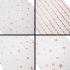 Sparkle and Bash 24 Pack White and Rose Gold Party Bags for Candy, Small Gifts, Metallic Rose Gold, 4 Designs, 7.9 x 5.5 x 2.5 In - 4 of 4