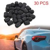 Unique Bargains 30Pcs Black Plastic Tire Air Valve Stem Caps Tyre Wheel Rims Dust Cover for Car - image 3 of 4