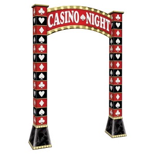 Beistle Casino 3-D Archway Prop, 7' 7.5" x 5' 2.75", (1/Box) Multicolored - 1 of 4