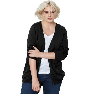 ellos Plus Size Everyday Cardigan - 1 of 4