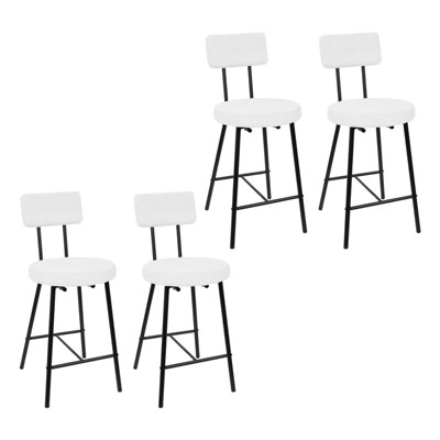 Height Bar Stools Set of 2/ Set of 4, Upholstered Counter Height Bar Chair with Round Seat