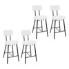 Set of 2/4 Upholstered Counter Height Bar Stools, 350Lbs Capacity Modern Bar Chairs with Backrest & Metal Footrest for Kitchen, Dining Room - 4 of 4