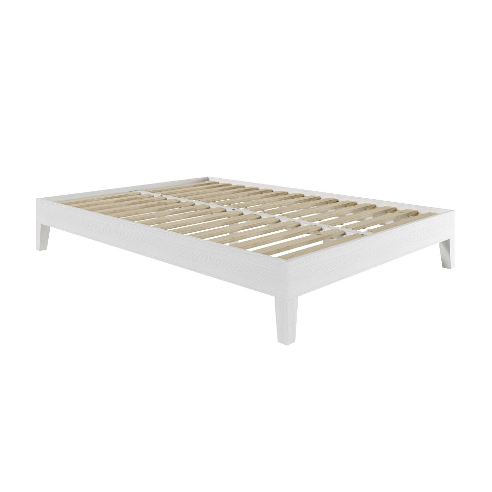 Photos - Bed Full Nix Platform  White - Steve Silver Co.: Pine Frame, No Box Spring Needed, Max 650 lbs