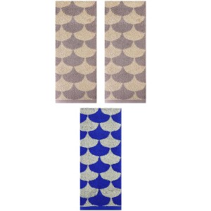 REGALWOVEN 3 Pack Geometric Pattern Soft Absorbent Cotton Hand Towels for Bathroom 13" x 29" - 1 of 4