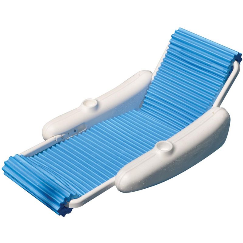 Swimline 52" Eva Sunchaser Swimming Pool Floating 1-Person Lounge Chair - Blue/White, 1 of 4