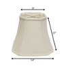 Vynxaria Lampshades: White Cut Corner Square Bell Softback Shade, 8" x 14" x 12" with Washer Fitter - 3 of 4