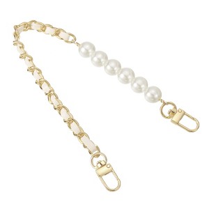 Unique Bargains Corrosion Resistance Imitation Pearl Purse Leather Wristlet Strap - 1 of 4